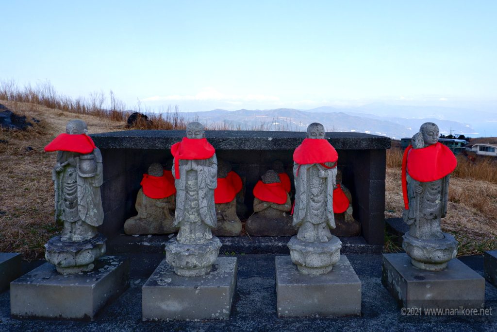Jizou on the rim of Mt Omuro